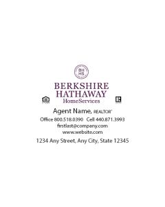 Berkshire Hathaway Business Cards Package: Style #13