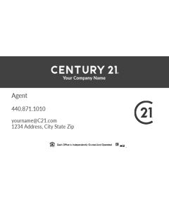 Century 21 Business Cards Package: Style #01