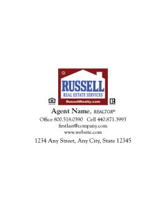Russell Real Estate Business Cards Package: Style #13