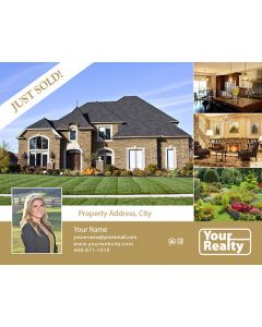 Classic Just Listed Just Sold Postcards: Style YRPC008