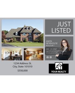 Classic Just Listed Just Sold Postcards: Style YRPC011